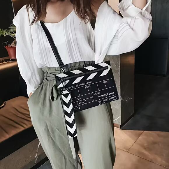 Clapperboard Crossbody Bag – Movie Slate Purse for Film Lovers | Unique Cinema - Picture 1 of 4
